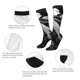 thumbnail image 3 of Balery Fluid Black White Paint Swirls Calcetines novedosos Calcetines deportivos Calcetines hasta la rodilla Calcetines de algodón Calcetines originales y geniales, 3 of 6