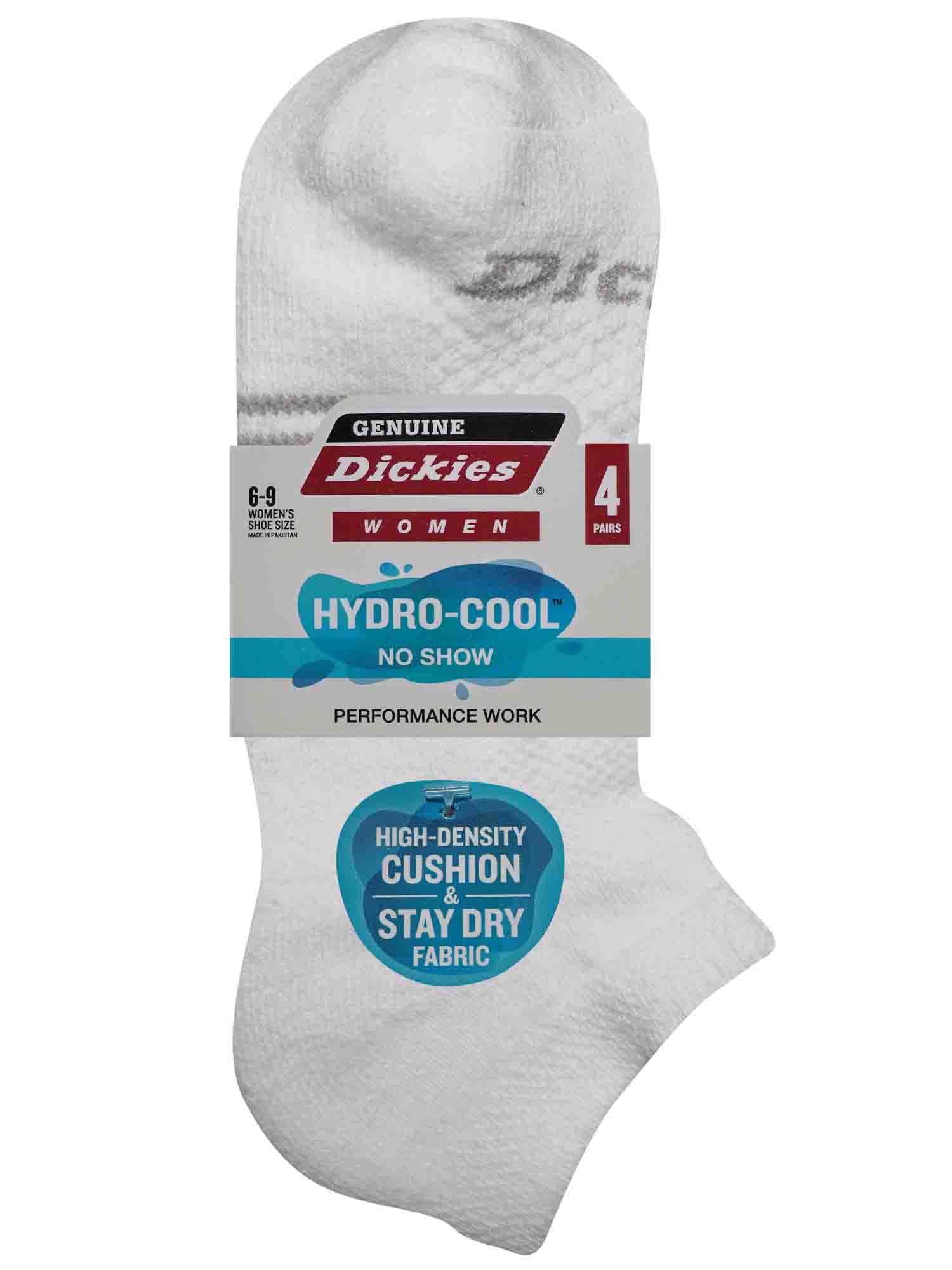 Dickies Women's 4 Pack HYDRO-COOL™ No Show Socks