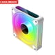thumbnail image 4 of Ventilador con caja DM1 5V 3PIN ARGB 12V 4PIN PWM Luminoso (inverso) PC blanca, 4 of 9