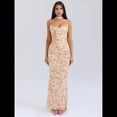 thumbnail image 4 of Vestido Tubo con Hombros Descubiertos para Mujer, Estilo Corsé, Plisado, Ajustado, para Invitada de Boda Formal, Conjunto de Dos Piezas. Impresión S, 4 of 9