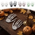 thumbnail image 7 of Halloween Skeleton Hands Decorations, 2 Pack Plastic Skeleton Hand Prop for Spooky House, Spooky Bone Decorations for Halloween Party, Scary Skeleton Claws for Indoor Outdoor Holiday Decor, 7 of 7