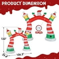 thumbnail image 4 of Tcbosik 8.9ft Christmas Inflatable Decoration, Outdoor Arch with Santa Decor, Blow Up Xmas Decor w/Air Blower, Ground Stake and Built-in LED Lights, Archway for Holiday Party Garden Patio, Multi-Color, 4 of 11
