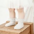 thumbnail image 4 of Nituyy Baby Socks for Girls Lace Ruffles Toddler Sweet Anti-Skid Princess Socks Spring Fall Cute Kids Socks, 4 of 6