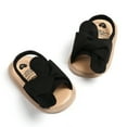 thumbnail image 2 of Infant Baby Girls Summer Sandals with Flower Soft Sole Newborn Toddler First Walker Crib Dress Shoes 0-18Months, 2 of 9