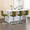 Green, variant on Velvet Swivel Bar Stools Set of 4, Adjustable Height 25-33 Inch, Tufted Chrome Base