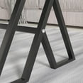 thumbnail image 7 of TY Arts & Culture 46" Black Office Glass Top Coffee Table with Metal Legs, 7 of 7