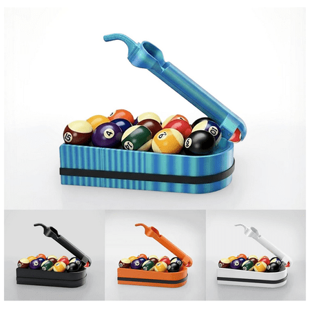 Billiards Training Rack Pro Pool Skills Trainer & Ball Launcher 3D Printed Pool Ball Rack Holds 15 Balls Accuracy Practice Aid for Snooker & Nine Ball - (Blue)