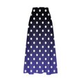 thumbnail image 4 of Maoxin Women Skirt Women's Printed Elastic Waistband Pleated Pocket Skirt With Mid Calf Skirt ,Blue,2XL, 4 of 5