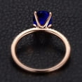 thumbnail image 3 of 1.75 Carat 8x6mm Oval Cut Blue Sapphire Engagement Ring in 10k Rose Gold for Women on Sale, 3 of 4