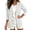 White, variant on Classic Denim Cardigan for Women, Long Sleeve Open Front Jean Jacket - Casual Loose Fit Lightweight Shirt Coat for Spring Fall Layering Black L