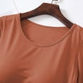 thumbnail image 6 of VLOOCKLW Women's Modal Built-in Bra Padded Active Camisole Short Sleeves Pajama Casual Tops T-Shirt Camisole, 6 of 9