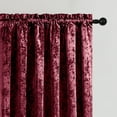 thumbnail image 2 of Crushed Velvet Curtains with Rod Pocket Luxurious Thermal Insulated Soundproof Drapes for Dining Room, Soft and Durable Light-Filtering Window Treatments, 2 Panels, 2 of 8