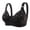 Black, variant on Amvlyk Front Closure Bra for Women Wireless Comfort Convenient Push Up Snap Closing Bra with Adjustable Straps Seamless Soft Full Coverage Front Buckle Bra for Everyday Walking Yoga Work