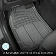 thumbnail image 2 of BDK Heavy Duty 4pc Front & Rear Rubber Floor Mats for Car SUV Van & Truck - All Weather Protection Universal Fit, Clear, 2 of 10