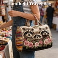 thumbnail image 5 of 3D Embroidered Wildlife Canvas Travel Duffel handbags – Large Capacity Quilted Shoulder Bag for Unisex Outdoor, Gym, and Weekend Use, 5 of 5