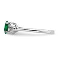 thumbnail image 4 of 925 Sterling Silver Polished Created Emerald Ring Size 9 - .37 cwt -  Jewelry Gift for Mom, 4 of 5