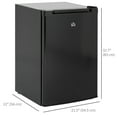 thumbnail image 3 of HOMCOM Compact Upright Freezer 3Cu.Ft Mini Freezer w/Reversible Single Door, 3 of 9