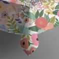 thumbnail image 5 of Pioneer Flower Floral Print Pattern Square Tablecloth,Waterproof Square Table Cover,Wipeable Spillproof Washable Table Cover for Home Kitchen Party Decor 52"x52"(132x132cm), 5 of 6