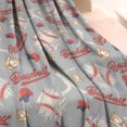 thumbnail image 3 of Baseball Silhouette Pattern Blanket,Comfortable Soft Lamb Wool Throw Blanket,All Season,Warm Lightweight Blankets for Sofa Bed Couch Living Room Chair,40"x50", 3 of 4