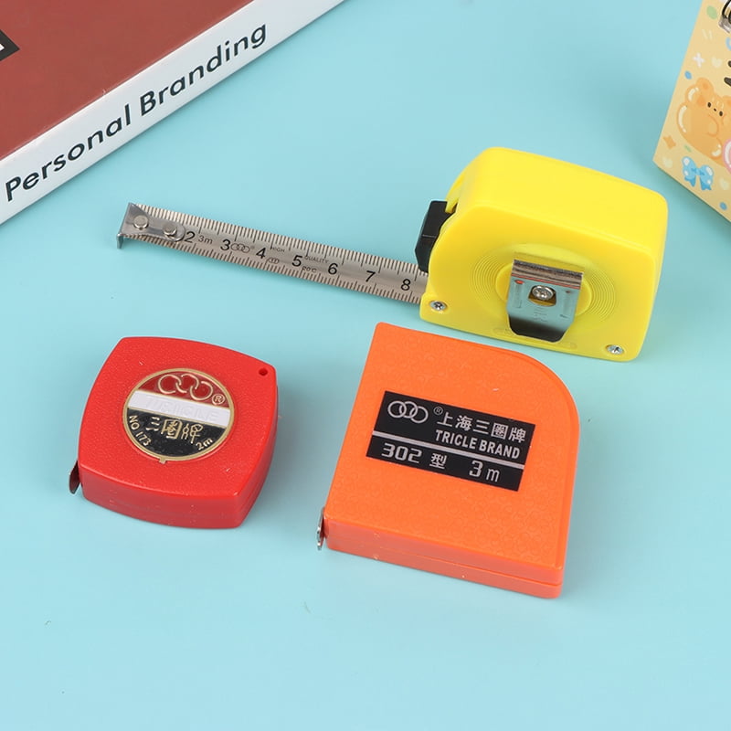 (A)2/3 Meters Retractable Ruler Tape Portable Mini Metal Pull Ruler