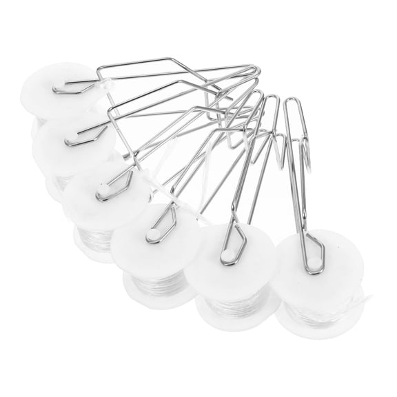 MLINS 6 Pcs Rope Tomato Rope Roller Tomato Roller Hook 15.30X5.20X3.40CM Silver