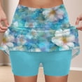 thumbnail image 2 of vigerkar Athletic Skorts Women with Pockets Size High Waist Golf Tennis Skirt Tummy Control Summer Floral Print Short (Sky Blue, XXL), 2 of 4