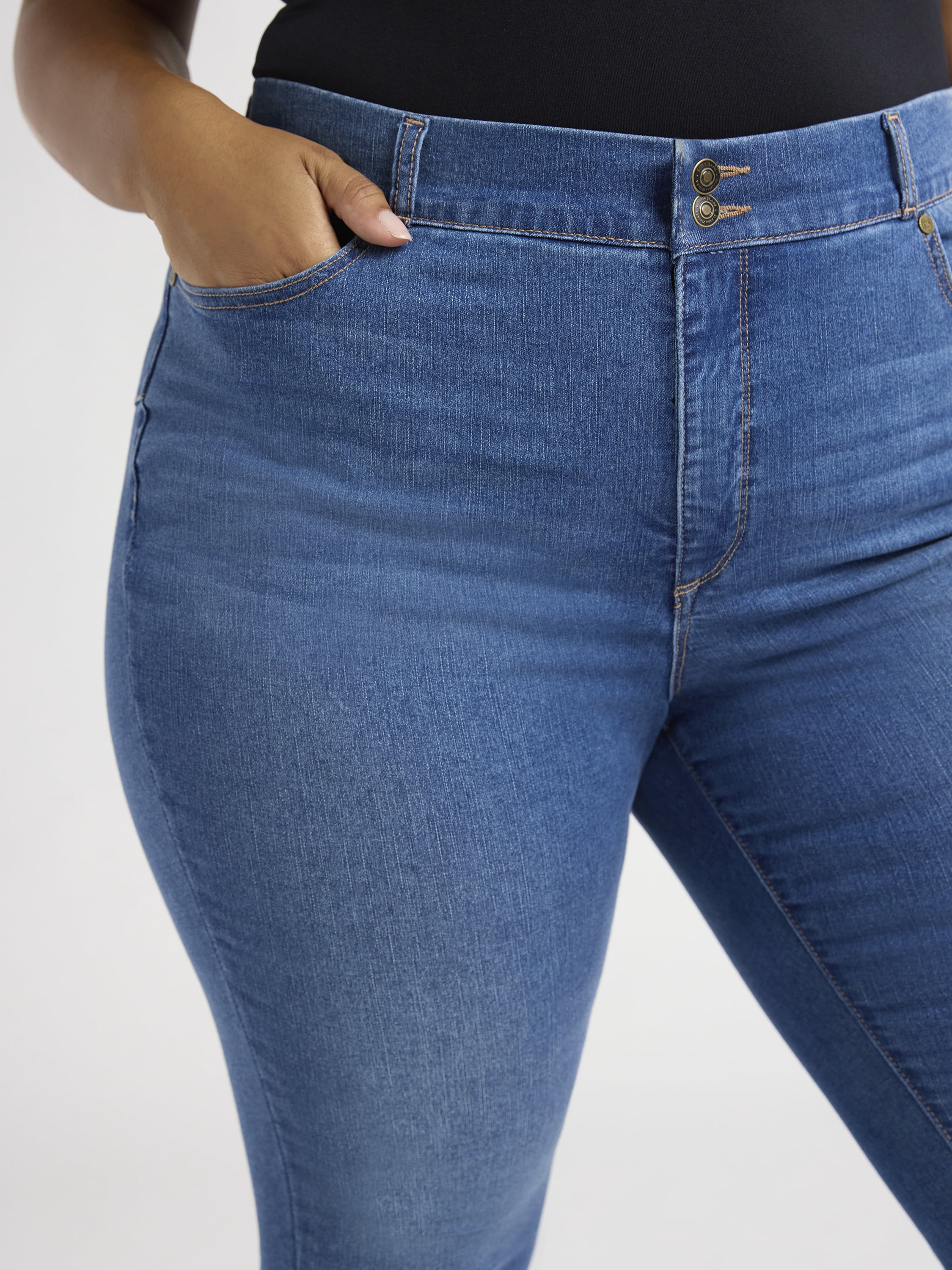 Sofia Jeans Women's and Women's Plus Eva Contouring Skinny High Rise Ankle Jeans, 25" and 27" Inseams, Sizes 0-28