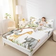 thumbnail image 4 of Castle Fairy Cartoon Elephants Giraffe Twin Sheet Sets,Cute Wildlife Bedding, 4 of 7