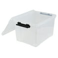 thumbnail image 2 of Knifefish 34 L Clear Plastic Storage Bins Box with Lid, Stackable Lidded Storage Bin Container with Wheels and Secure Latching Buckles, 4 Packs, 2 of 11