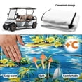 thumbnail image 6 of XYZCANDO Tropical Palm Tree Golf Cart Seat Cover with 4 Front Pockets - Universal Non-Slip Washable Terry Cloth Protector for 2-Seat Golf Carts, 6 of 8