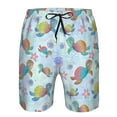 thumbnail image 4 of Naloa Colorful Sea Turtle Men's Beach Shorts, Surfing shorts, Swim trunks, Quick Dry Swim Trunks for Surfing Beach Fun - XX-Large, 4 of 9