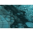 thumbnail image 1 of Ahgly Company Machine Washable Indoor Rectangle Transitional Deep Teal Green Area Rugs, 4' x 6', 1 of 7