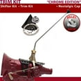 thumbnail image 1 of American Shifter  FMX Shifter Kit Chrome 23 in. Trim Kit Push Button Cap Black Boot Billet Knob for F3EC8, 1 of 1