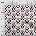 thumbnail image 1 of oneOone Polyester Lycra Maroon Fabric Leaves & Floral Block Craft Projects Decor Fabric Printed By The Yard 56 Inches Wide, 1 of 4