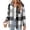 44# Black, variant on Women Flannel Shacket Jacket Plaid Button down Long Sleeve Shirt Fall Jackets for Winter Clothes Casual Shackets with Pockets Cute Trendy Fashion Clothing Black S