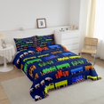 thumbnail image 3 of Erosebridal Colorful Train Bedding Sets Twin with Comforter, Transportation Duvet Insert, Steam Engine Bedroom Decor, Reversible 2 Pieces, 3 of 8