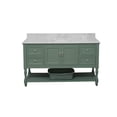 thumbnail image 5 of Beverly 60" Single Bathroom Vanity with Sage Green Cabinet and Carrara Marble Top, 5 of 6