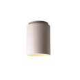 thumbnail image 1 of Justice Design Cylinder Paintable Ceramic Ceiling Flush Mount Light Living Room, Dining Room, Bathroom, Hallway or Office, Ceramic Bisque, 1 of 4