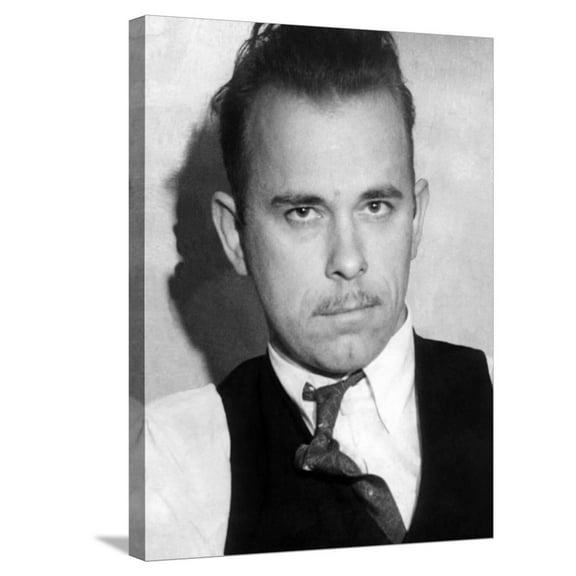 Art.com John Dillinger, Public Enemy No 1 Stretched Canvas Print Wall Art, 18" x 24"