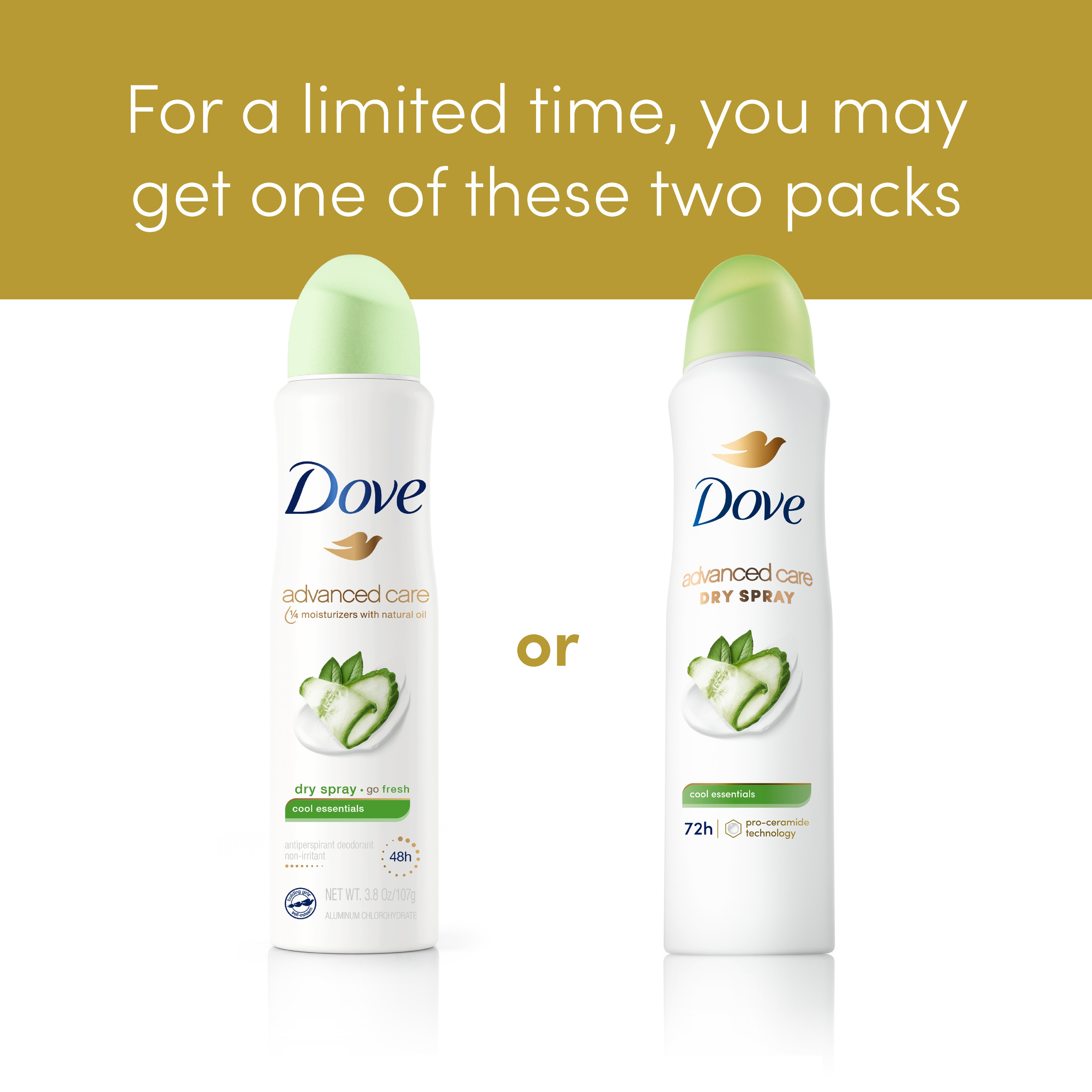 Dove Advanced Care Long Lasting Women's Antiperspirant Deodorant Dry Spray, Cool Essentials, 3.8 oz - image 4 of 11