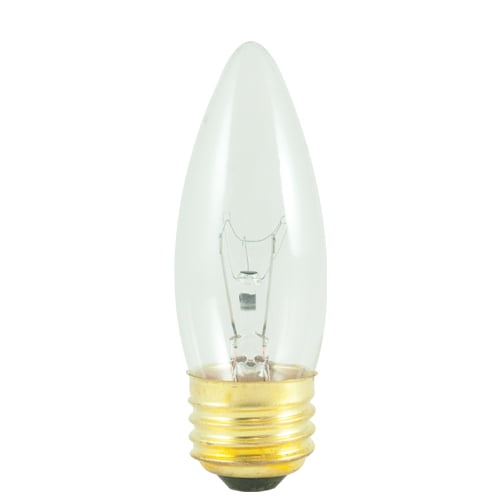40 Watt Incandescent Torpedo B10 Chandelier Bulb Medium Base Clear Com 40 Watt Incandescent Torpedo B10, Chandelier Light Bulbs Medium Base