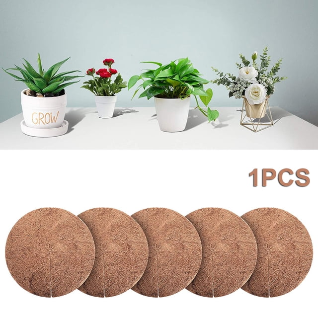 Aodebiao Natural Fiber Tree Mulch Disc – Winter Protection Mat for Plants & Buckets (1pc/5pc) | Frost Guard, Weed Control & Moisture Retention