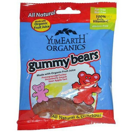 YumEarth Organics gommeux ours, .7 oz, (paquet de 6)