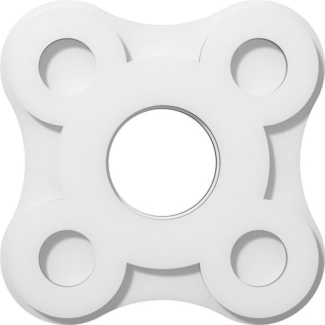 Ekena Millwork CMP12LA-04000 12 in. OD x 4 in. ID Square Luna Architectural Grade PVC Contemporary Ceiling Medallion