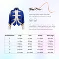 thumbnail image 6 of Aislor Boys Marching Band Jacket Drum Major Team Uniform Outwear Long Sleeve Coat Banquet Carnival Black 12, 6 of 7