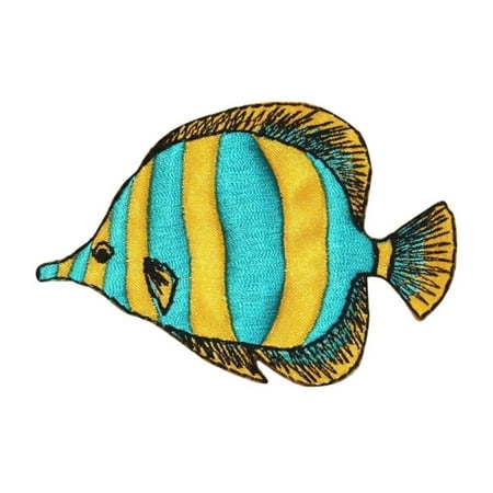 ID 0171 Tropical Fish Patch Swimming DIY Craft Iron On Applique