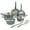 Green, variant on Gibson Home Barnsdall 10 Piece Premium Ceramic Nonstick Pots and Pans Aluminum Cookware Set W/ Kitchen Tools - Linen
