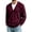 Wine, variant on Hvogkswy Mens Cardigan Sweater V-Neck Long Sleeve Button Down Knitted Sweaters Solid Casual Big&Tall Cardigan M-4XL