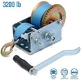 thumbnail image 3 of Favorite-Trade 3200lbs ATV Boat Winch Strap with Hook - Heavy Duty Hand Crank Winch - Best Boat Gear Trailer Winch, 3 of 7
