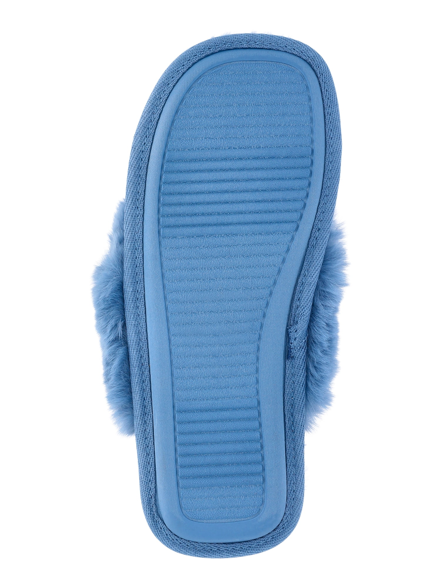 Joyspun Women's Faux Fur Thong Slippers